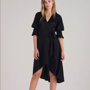 Y.A.S. ASOS Puff Sleeve Wrap Dress sz L